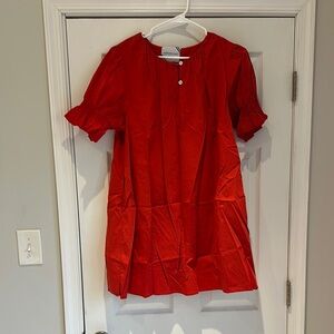 Red Short Sleeve Dress